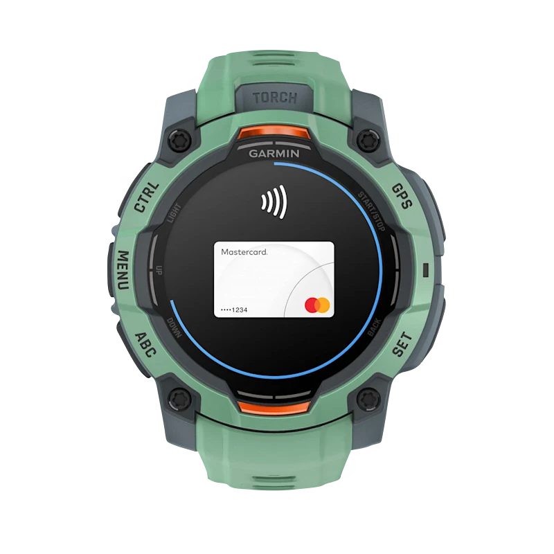 Garmin Instinct 3 AMOLED smartwatch, 45mm, Neo Tropic with green band