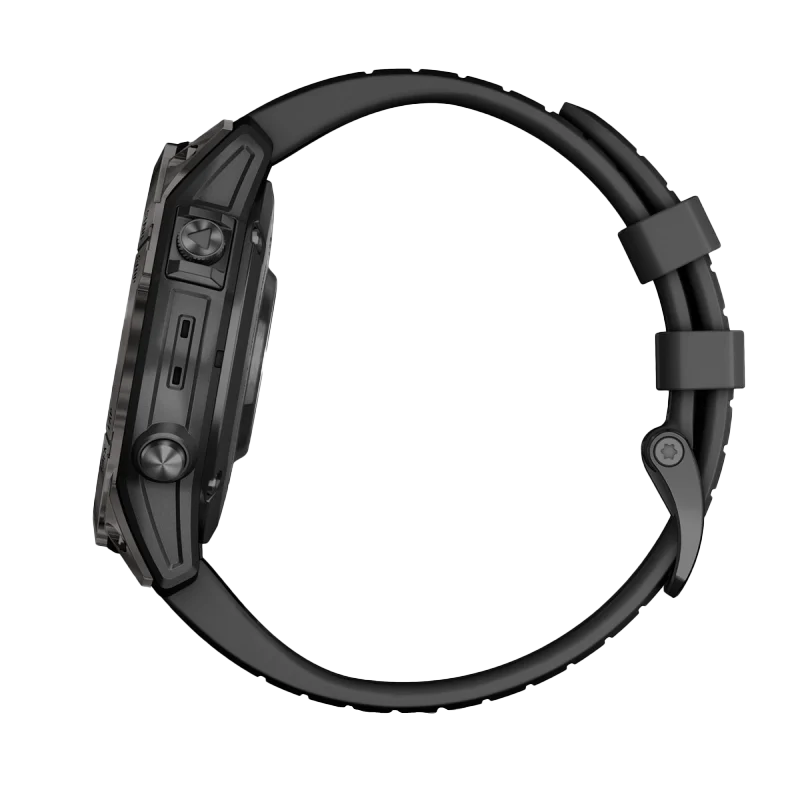 Garmin Epix Pro (Gen 2) 47mm Sapphire Edition carbon gray DLC titanium smartwatch with black band