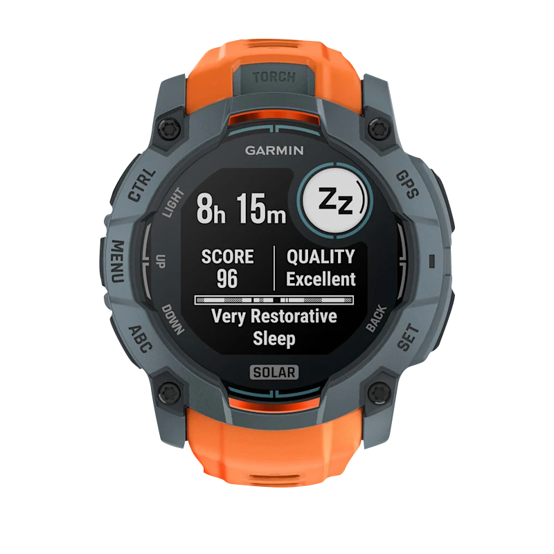 Garmin Instinct 3 Solar smartwatch Twilight with orange Solstice Band (50mm)