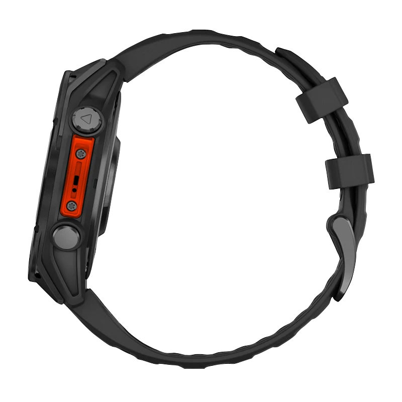 Garmin Fenix 8 Smartwatch, 47 mm AMOLED, slate gray case with black silicone band