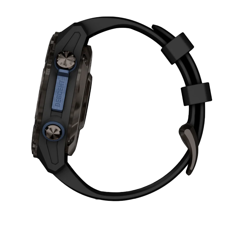 Garmin Descent Mk3i dive computer, 43 mm carbon-gray DLC titanium case with black silicone band