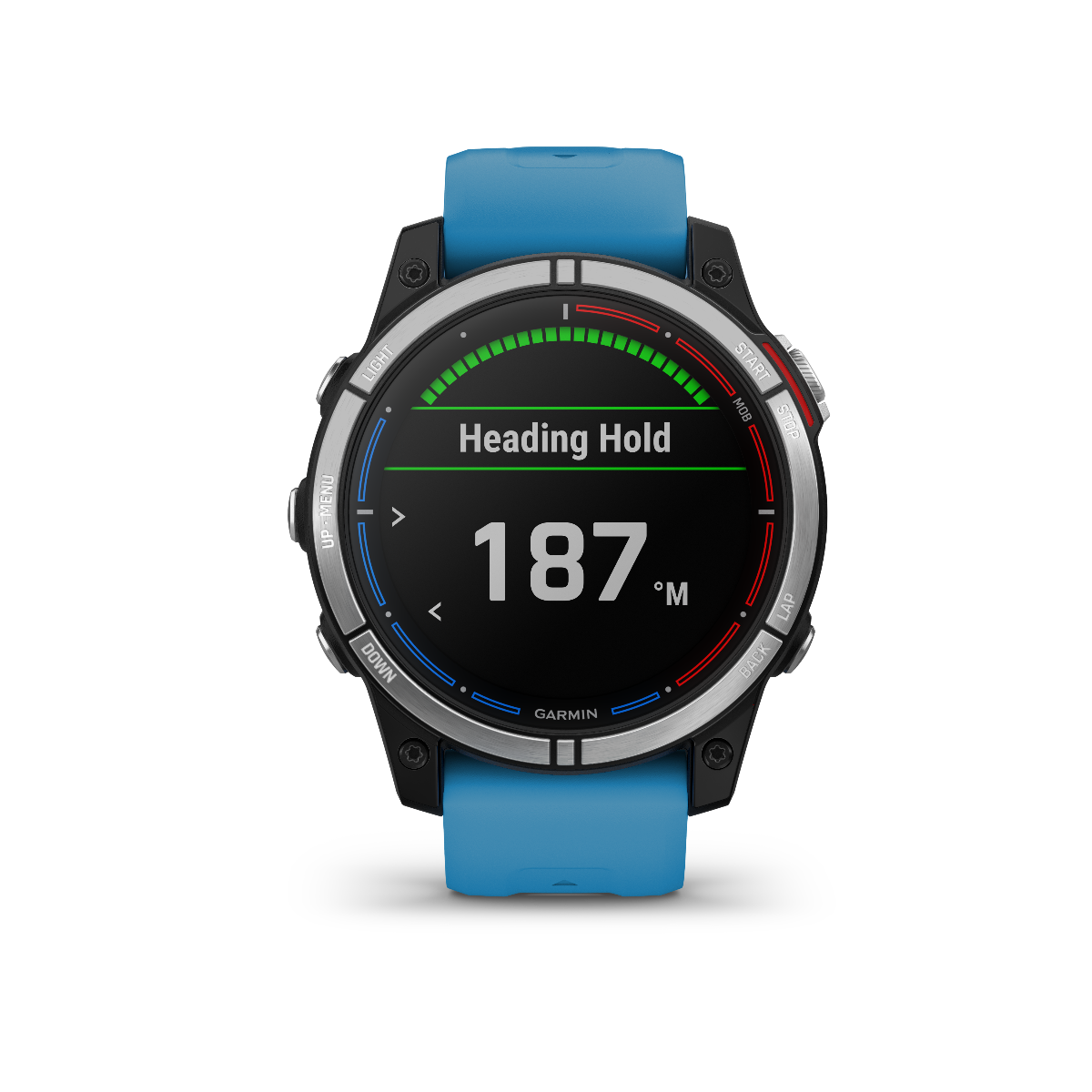 Garmin Quatix 7 Standard Edition marine GPS smartwatch with blue strap