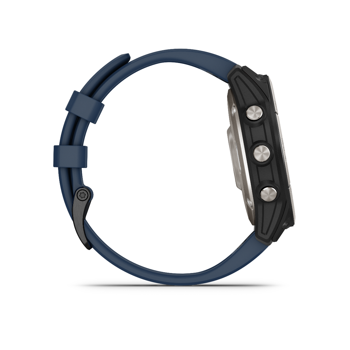 Garmin Quatix 7 Standard Edition marine GPS smartwatch with blue silicone strap