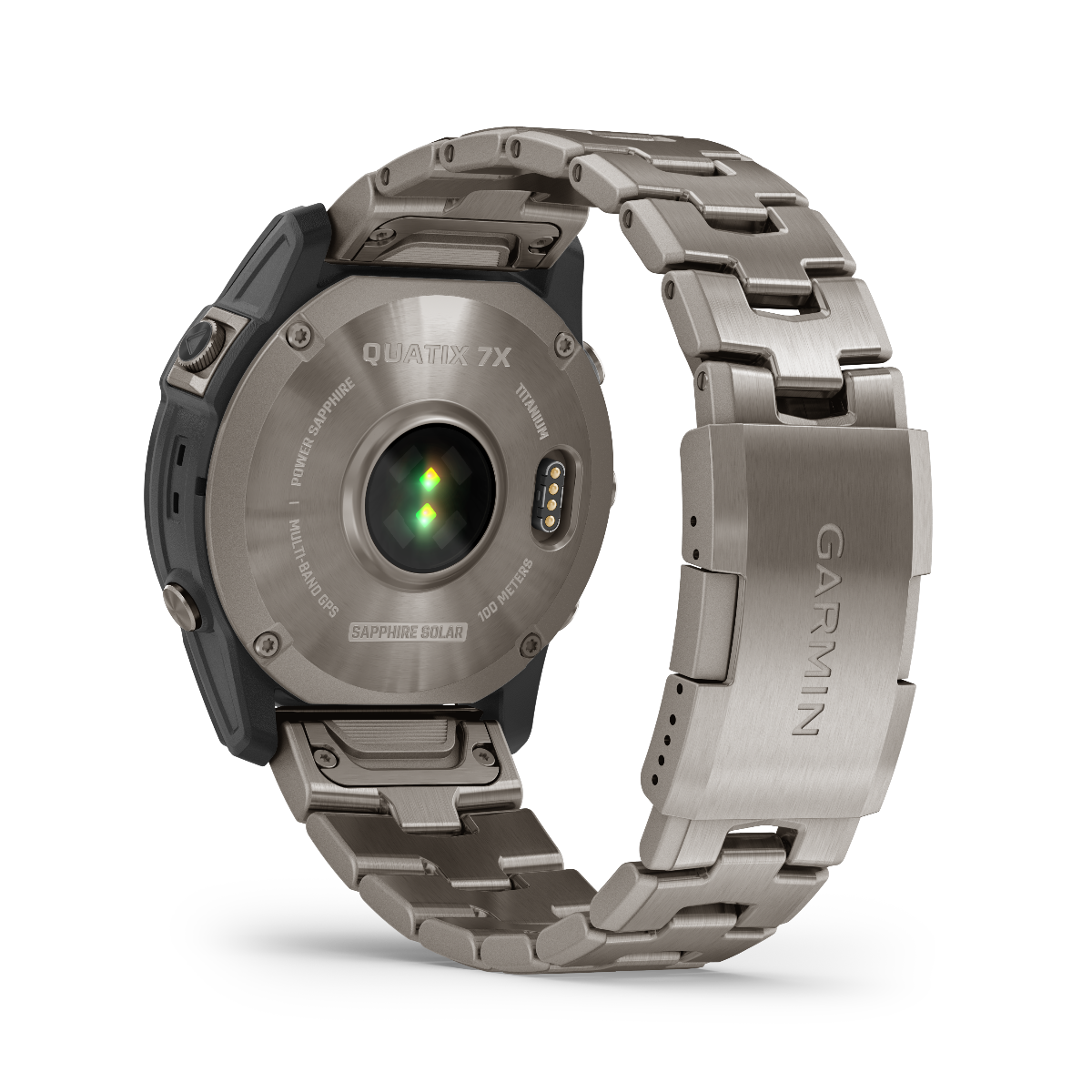 Garmin Quatix 7X Solar Edition marine GPS smartwatch with titanium bracelet and solar charging