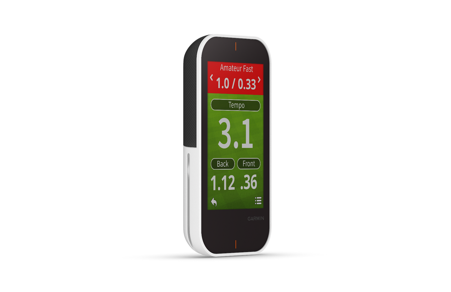 Garmin Approach G80 golf GPS and rangefinder in white with a black front bezel