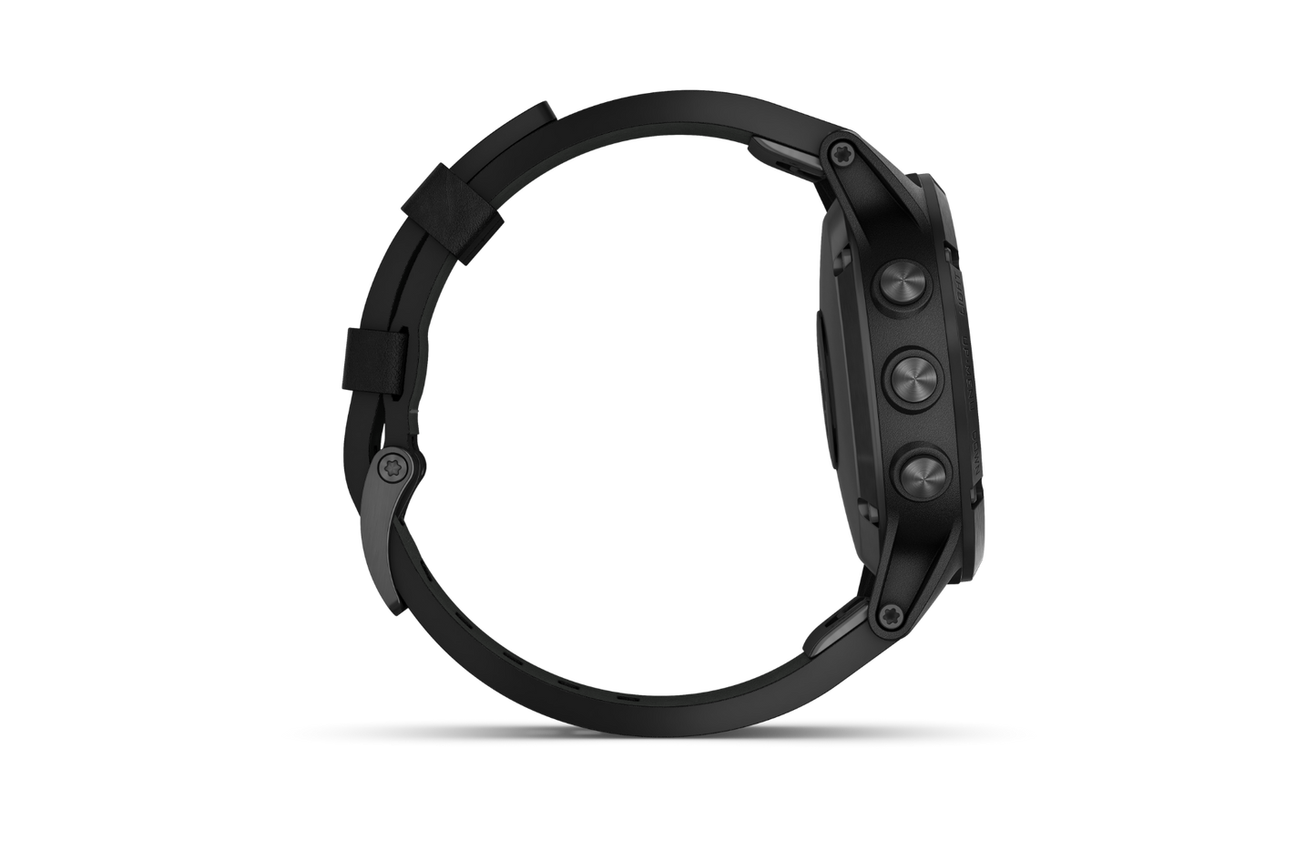 Garmin Fenix 5 Plus Sapphire Black w/ Black Leather Band (010-01988-06) by Garmin