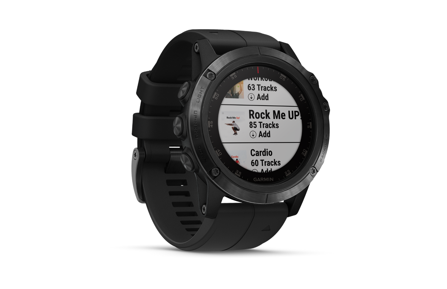 Garmin Fenix 5X Plus Sapphire smartwatch with black band