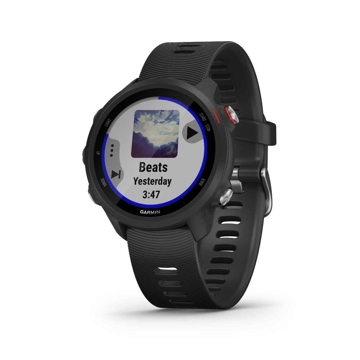 Garmin Forerunner 245 Music smartwatch, black band, GPS fitness watch with music for runners