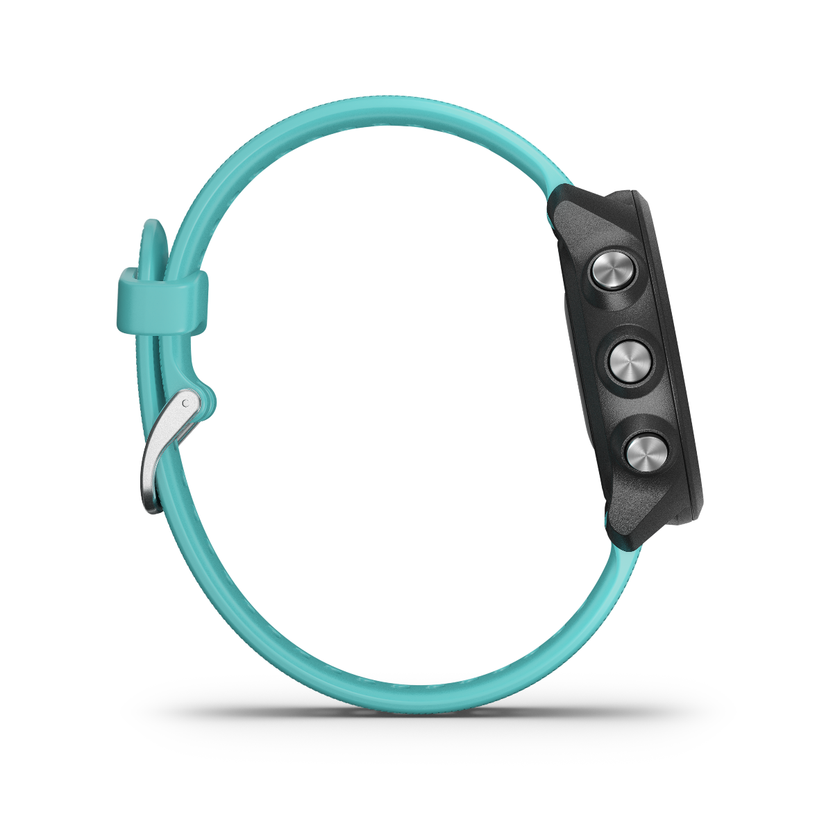 Garmin Forerunner 245 Music aqua silicone smartwatch band with black control module