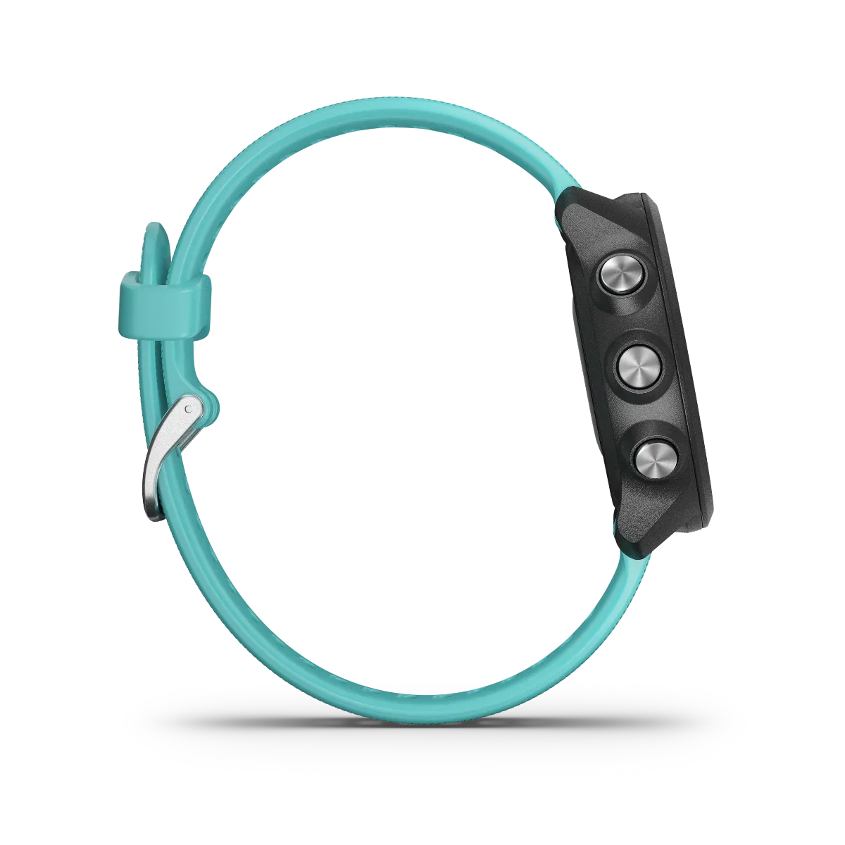 Garmin Forerunner 245 Music aqua silicone smartwatch band with black control module