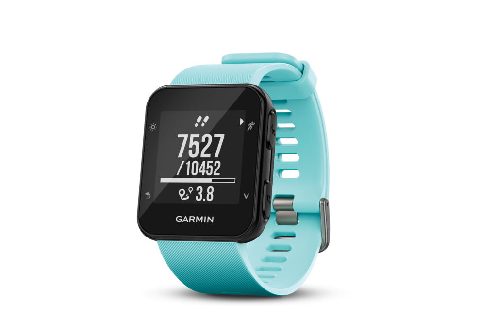 Garmin Forerunner 35 smartwatch, frost blue strap, Garmin Certified Refurbished