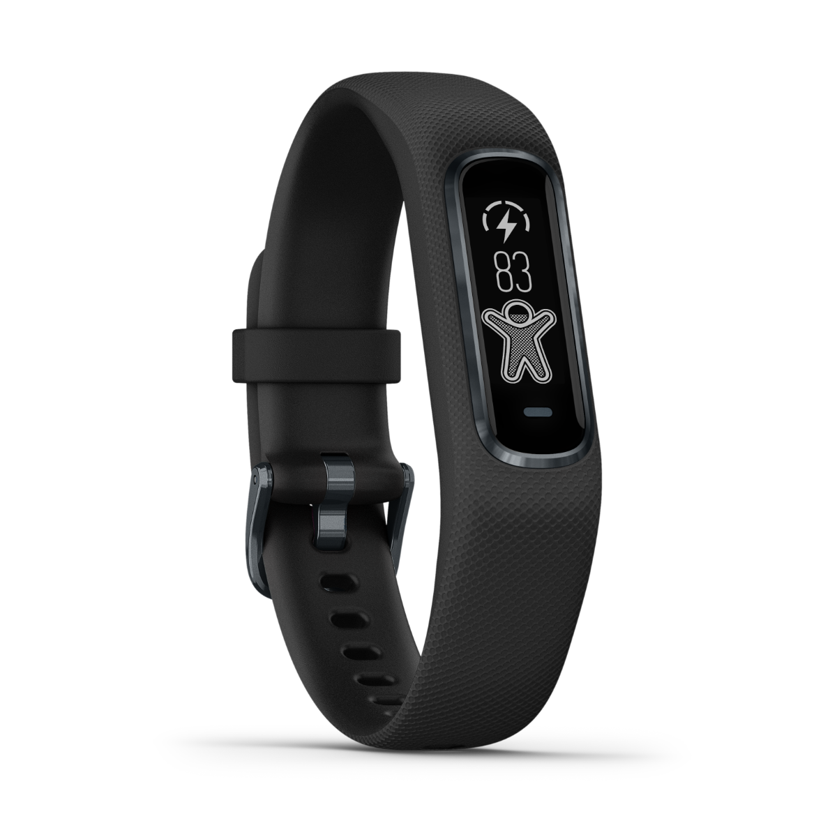 Garmin Vivosmart 4 black band with Midnight Hardware, large fitness tracker