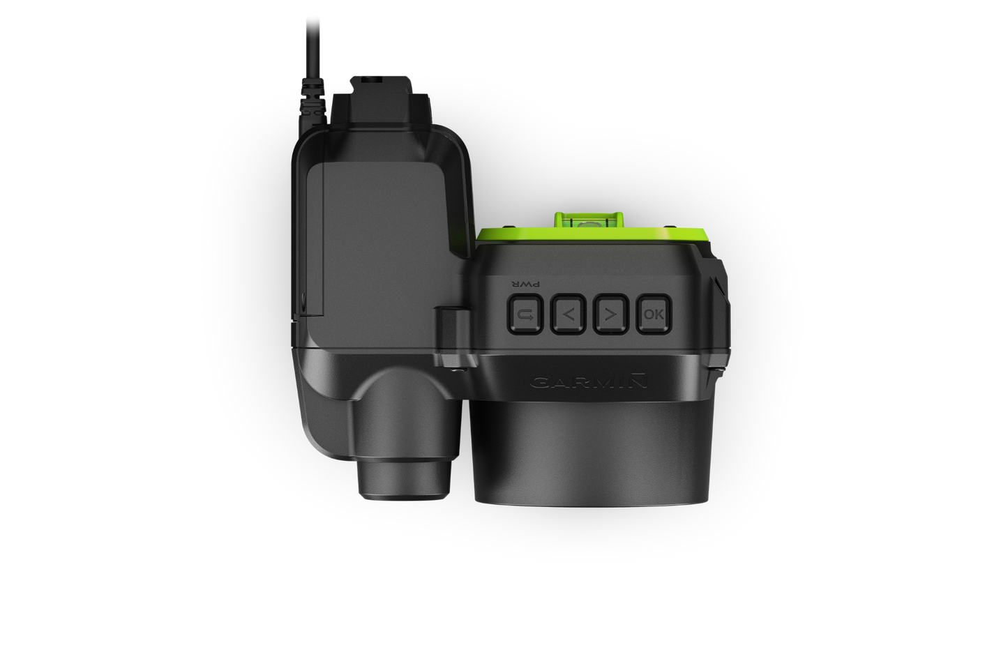Garmin Xero Right-Handed A1 Bow Sight with lime-green top and gray housing