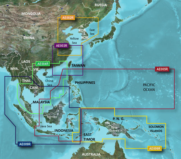 Yellow Sea Coastal Charts BlueChart g3 Vision VAE002R microSD/SD map card by Garmin