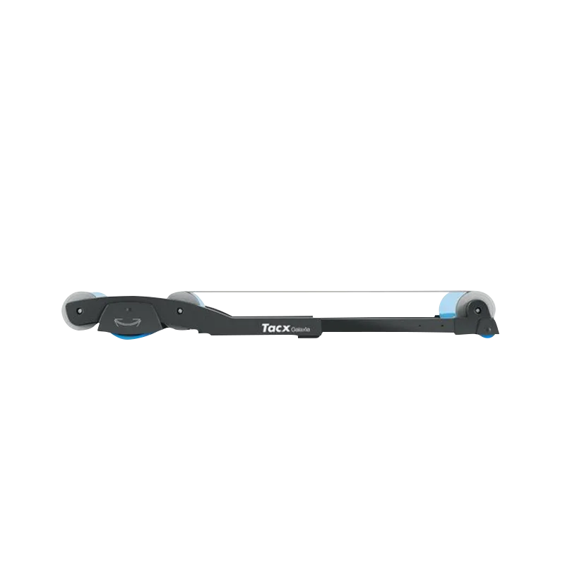 Garmin Tacx Galaxia Advanced Roller Trainer, black frame with blue roller wheels