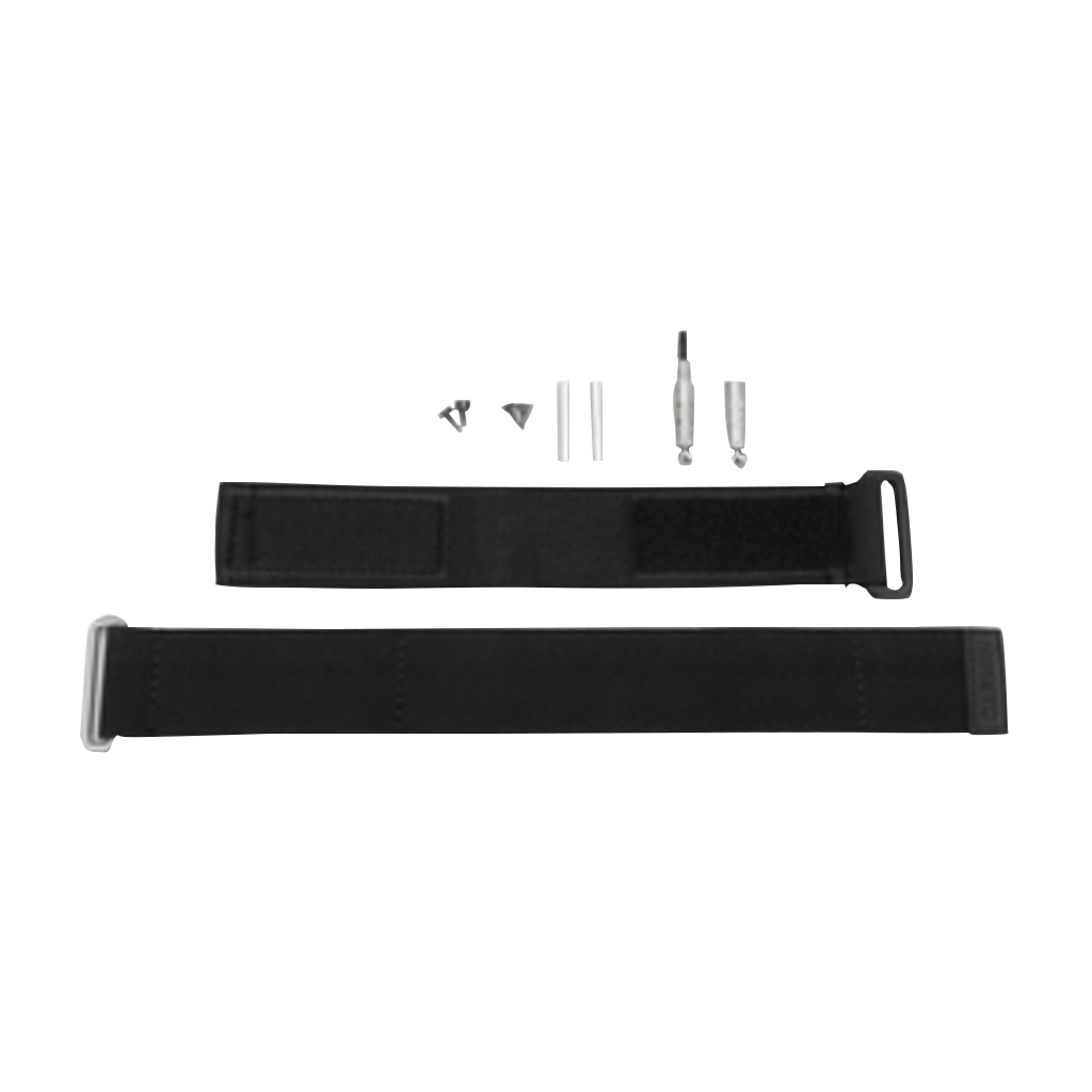 Two Garmin black fabric wrist straps 010-12168-09 with mounting hardware