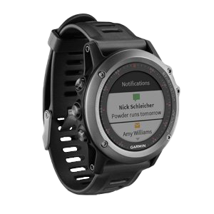 Garmin Fenix 3 gray watch with black band, Garmin smartwatch (010-01338-00)