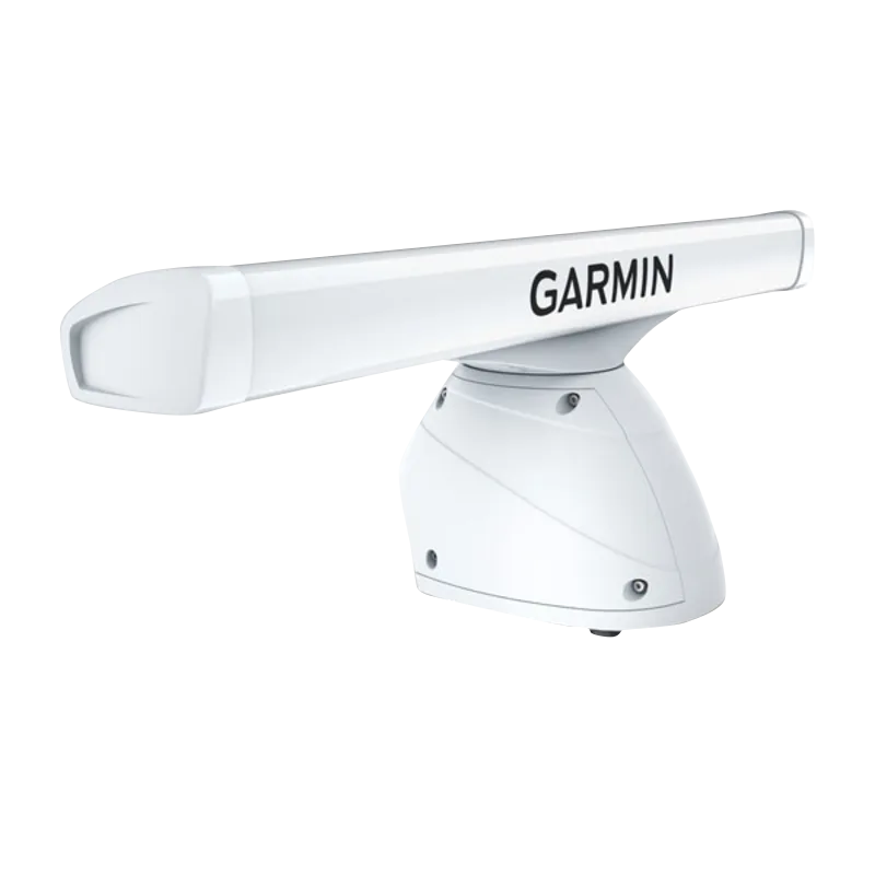 Garmin GMR 1234/1236 xHD3 open array marine radar on white pedestal