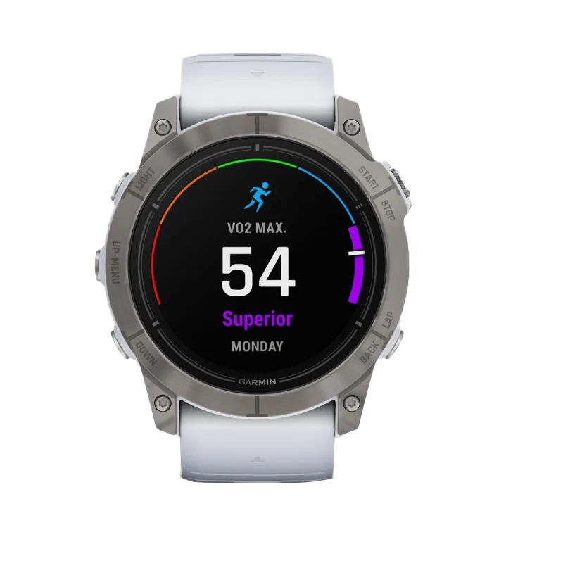 Garmin Epix Pro Gen 2 smartwatch, 51mm Sapphire Edition Titanium with Whitestone band