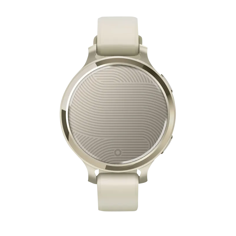 Garmin Lily 2 Active smartwatch, Lunar Gold with Bone silicone band, certified refurbished
