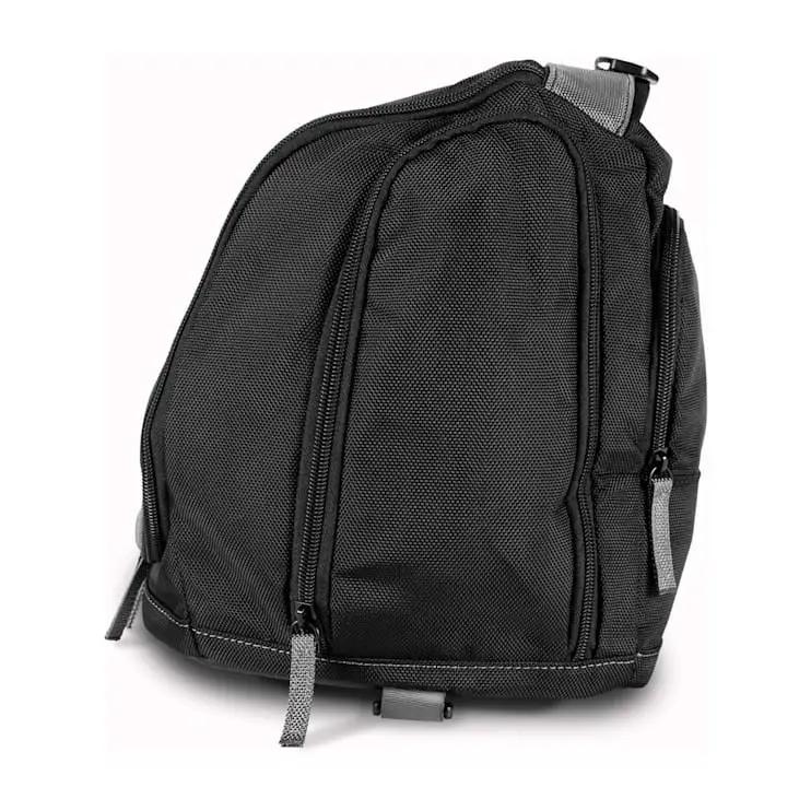 Garmin black carrying case backpack with multiple zip compartments
