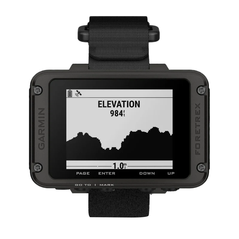 Garmin Foretrex 801 wrist-mounted GPS navigator with black strap