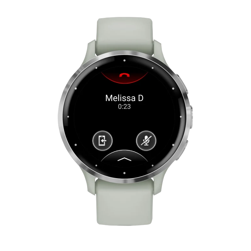 Garmin Venu 3S, 41 mm Silver Stainless Steel Bezel with Sage Gray Case and Silicone Band (010-02785-01) by Garmin