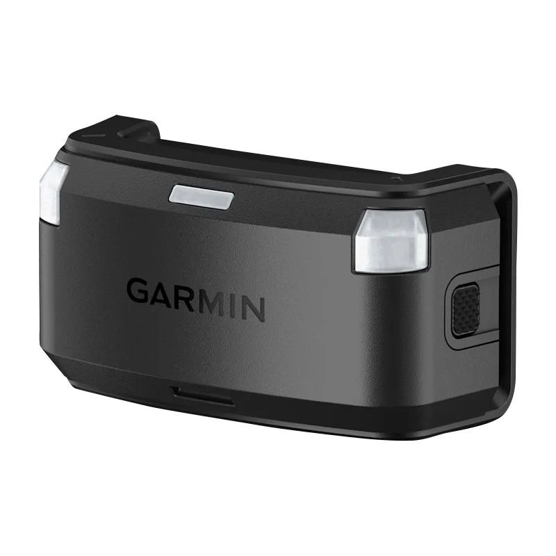 Garmin Alpha LTE dog tracking collar module in black with Garmin branding