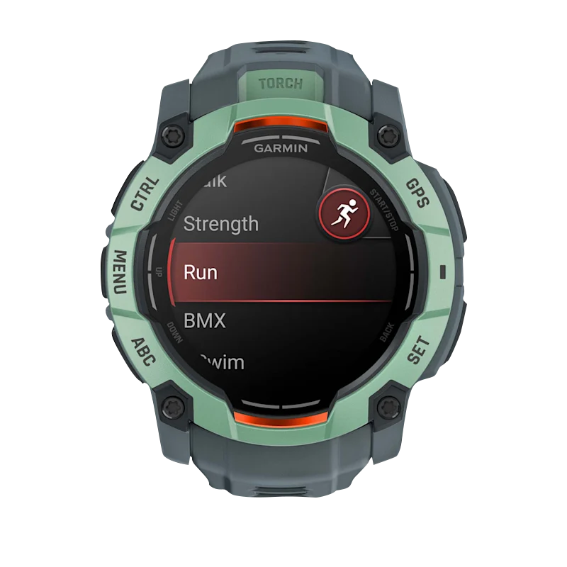 Garmin Instinct 3 AMOLED smart watch, 50mm Neo Tropic bezel with Twilight Band