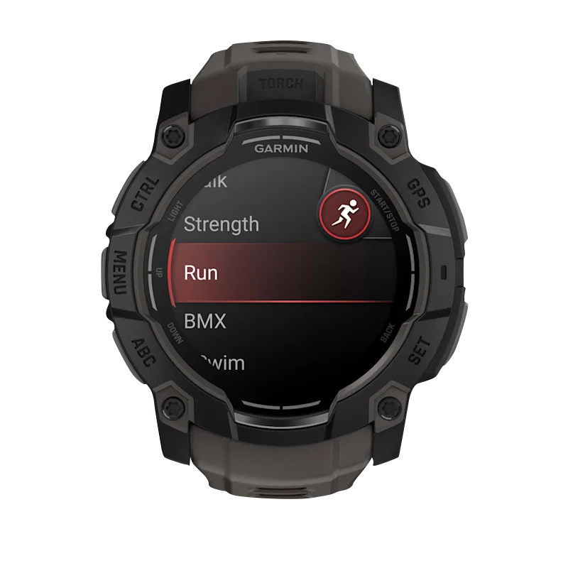 Garmin Instinct 3 AMOLED, (50mm) Black with Charcoal Band (010-03020-00) by Garmin