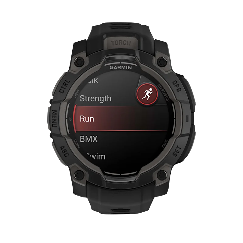 Garmin Instinct 3 AMOLED, (45mm) Black with Black Band (010-02936-00) by Garmin