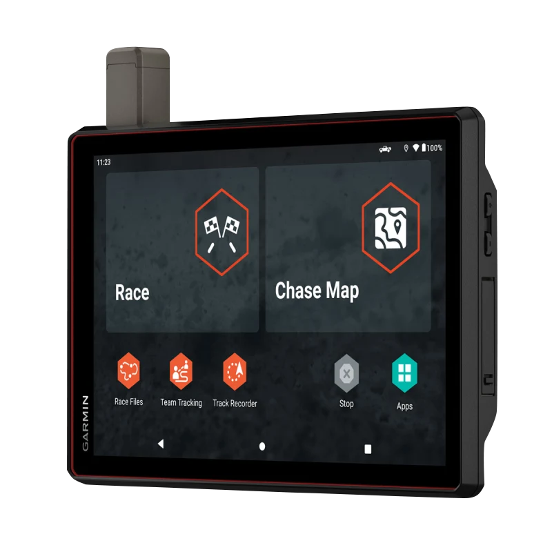 Garmin Tread XL Baja Chase Edition 10-inch off-road navigation device with black body and red trim