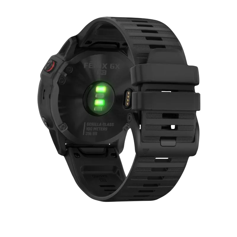 Garmin Fenix 6X Pro smartwatch, black with black band