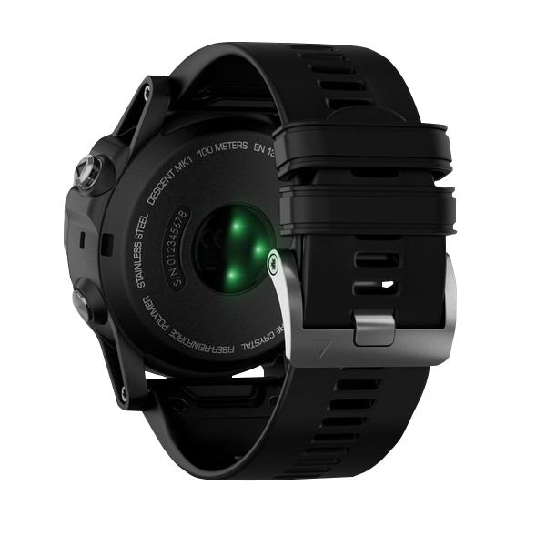 Garmin Descent Mk1 dive computer, silver case with black band