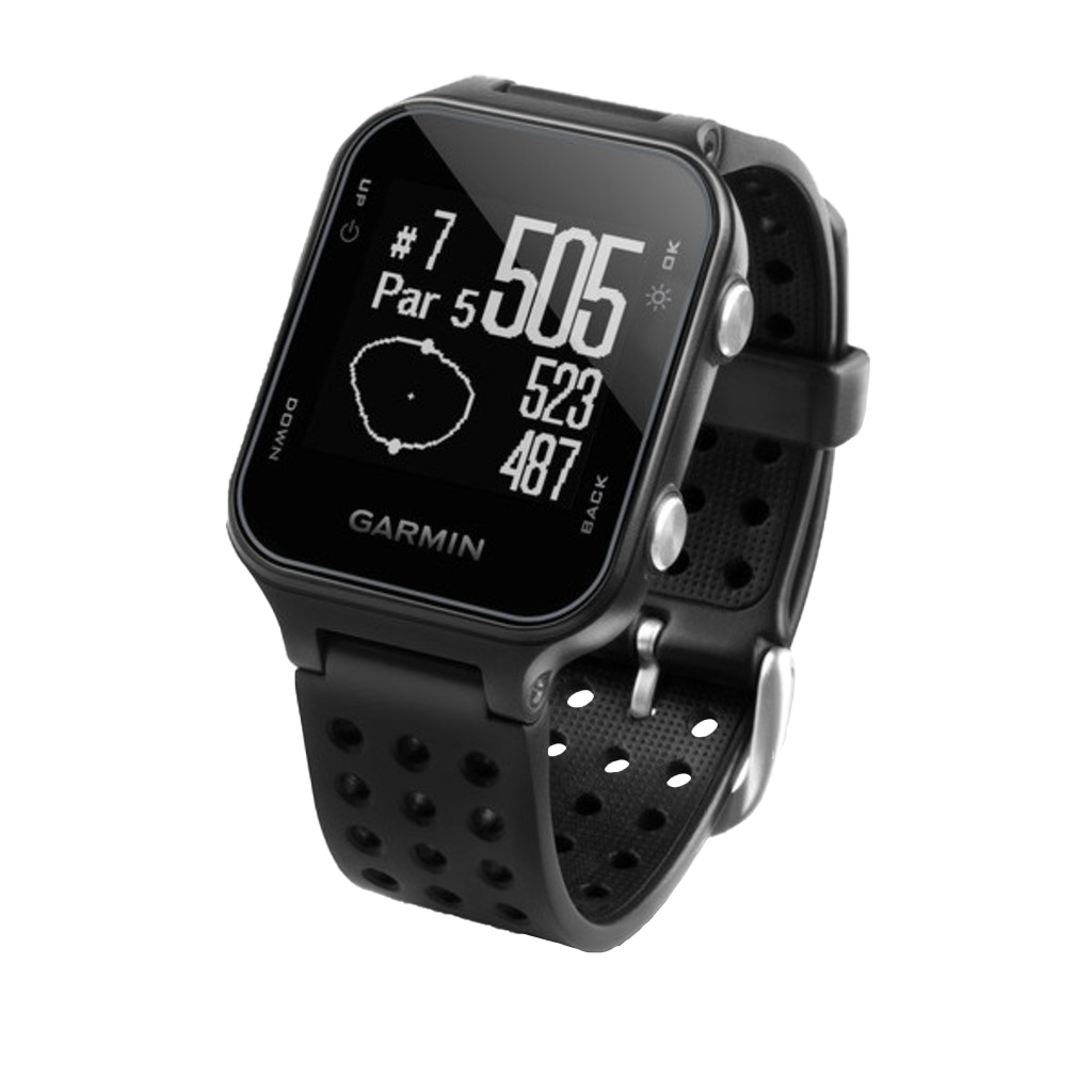 Garmin Approach S20 golf GPS smartwatch, black strap, refurbished