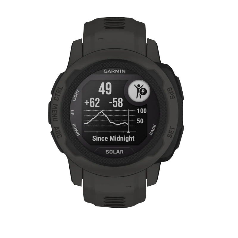 Garmin Instinct 2S Solar, Graphite (Garmin Certified Refurbished) by Garmin