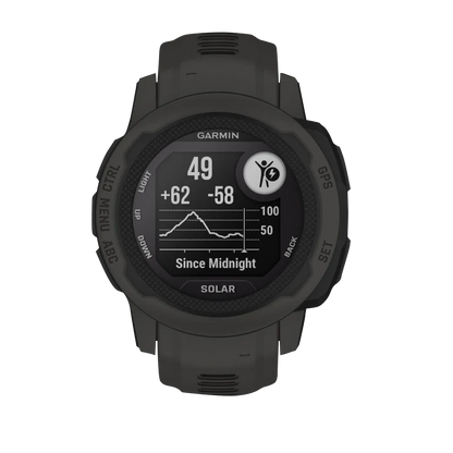 Garmin Instinct 2S Solar, Graphite (Garmin Certified Refurbished) by Garmin