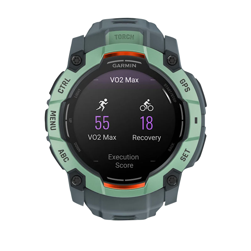 Garmin Instinct 3 AMOLED smartwatch, 50mm Neo Tropic with Twilight Band (010-03020-01)