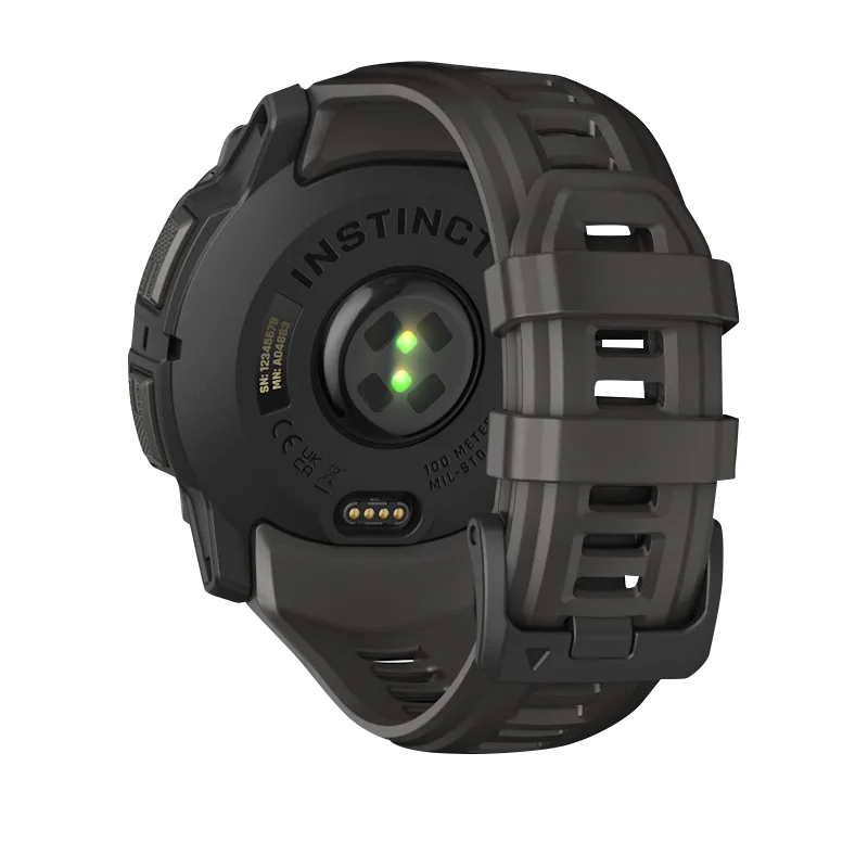 Garmin Instinct 3 AMOLED smartwatch, 50mm black case with charcoal band