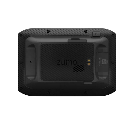 Garmin Zumo 396 LMT-S motorcycle GPS, refurbished, 4-inch screen, back view