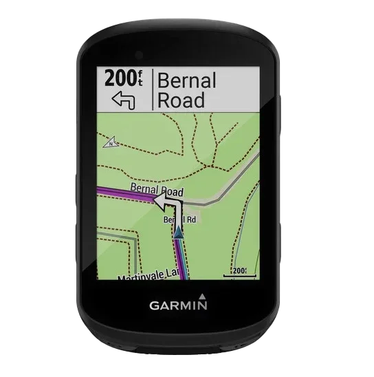 Garmin Edge 530 cycling computer, black GPS device with map navigation display.