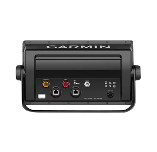 Garmin GPSMAP 1022xsv marine chartplotter; black rugged housing with front ports and Garmin branding
