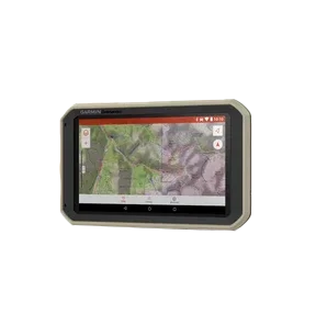 Garmin Overlander GPS navigation system, certified refurbished; rugged beige chassis with map display