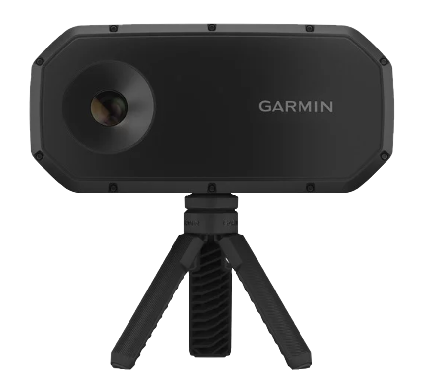 Garmin Xero S1 Trapshooting Trainer on a black adjustable tripod
