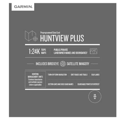 Garmin HuntView Plus Washington map MicroSD card packaging