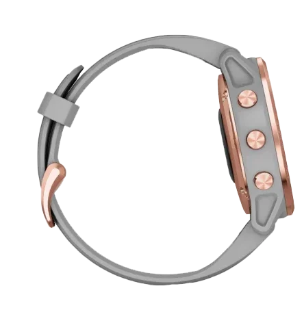 Garmin Fenix 6s Sapphire smartwatch with rose gold case and gray band (refurbished)