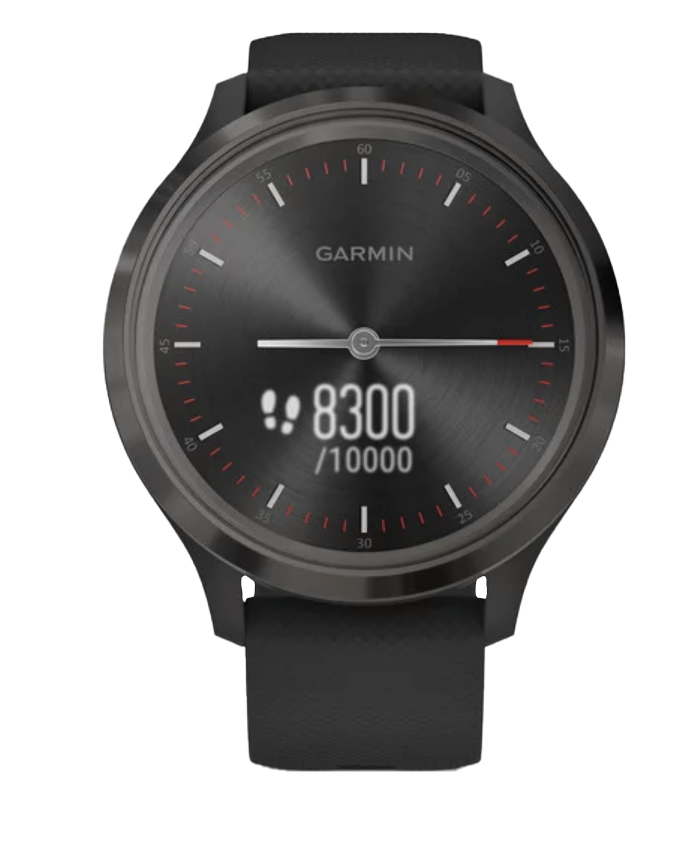 Garmin Vívomove 3 - Slate Stainless Steel Bezel with Black Silicone Band (010-02239-01) by Garmin