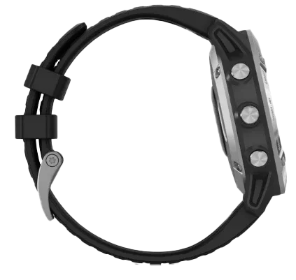 Garmin Fenix 6 GPS smartwatch, gray bezel, black band, certified refurbished