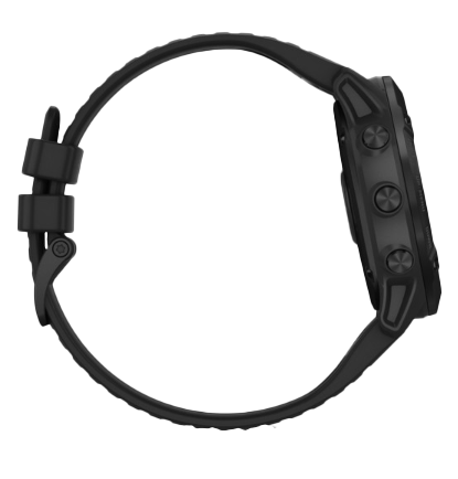 Garmin Fenix 6X Sapphire smartwatch with black band and carbon-gray DLC case