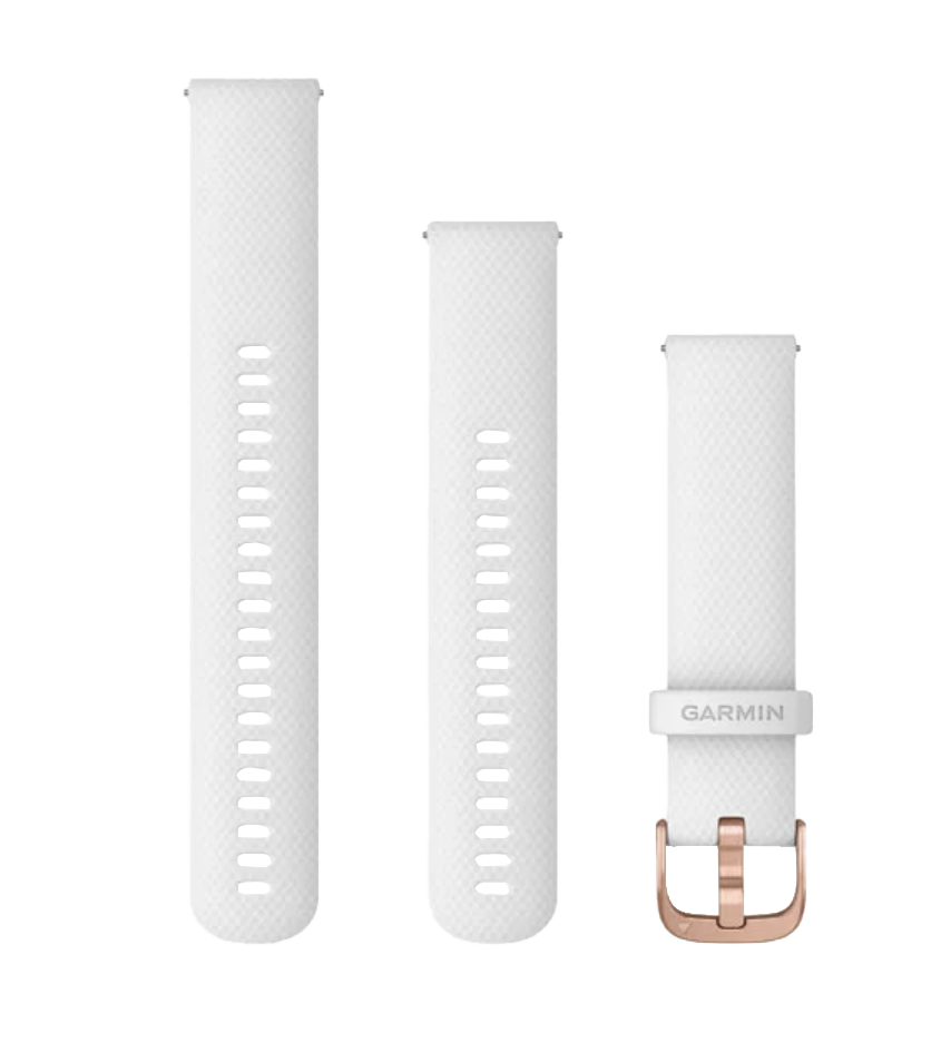 Garmin Quick Release Bands (20 mm) White with Rose Gold Hardware (010-12924-10) by Garmin